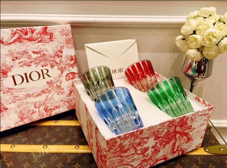 colorful four Water Glasses - Dior Cups | Aleppo Gift UAE